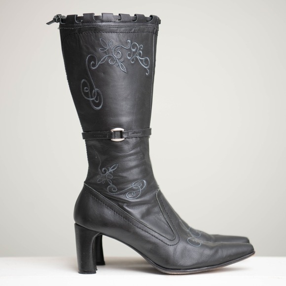 Roper Shoes - Roper Boots Sz 7 Victorian Croquette Cute Goth Steampunk Festival Urban Cowgirl